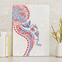 Hawaiian Kakau Tribal Sea Animals Tattoos Canvas Wall Art Hawaii Flag Color Inspired LT03 Without Frame Multicolor - Polynesian Pride