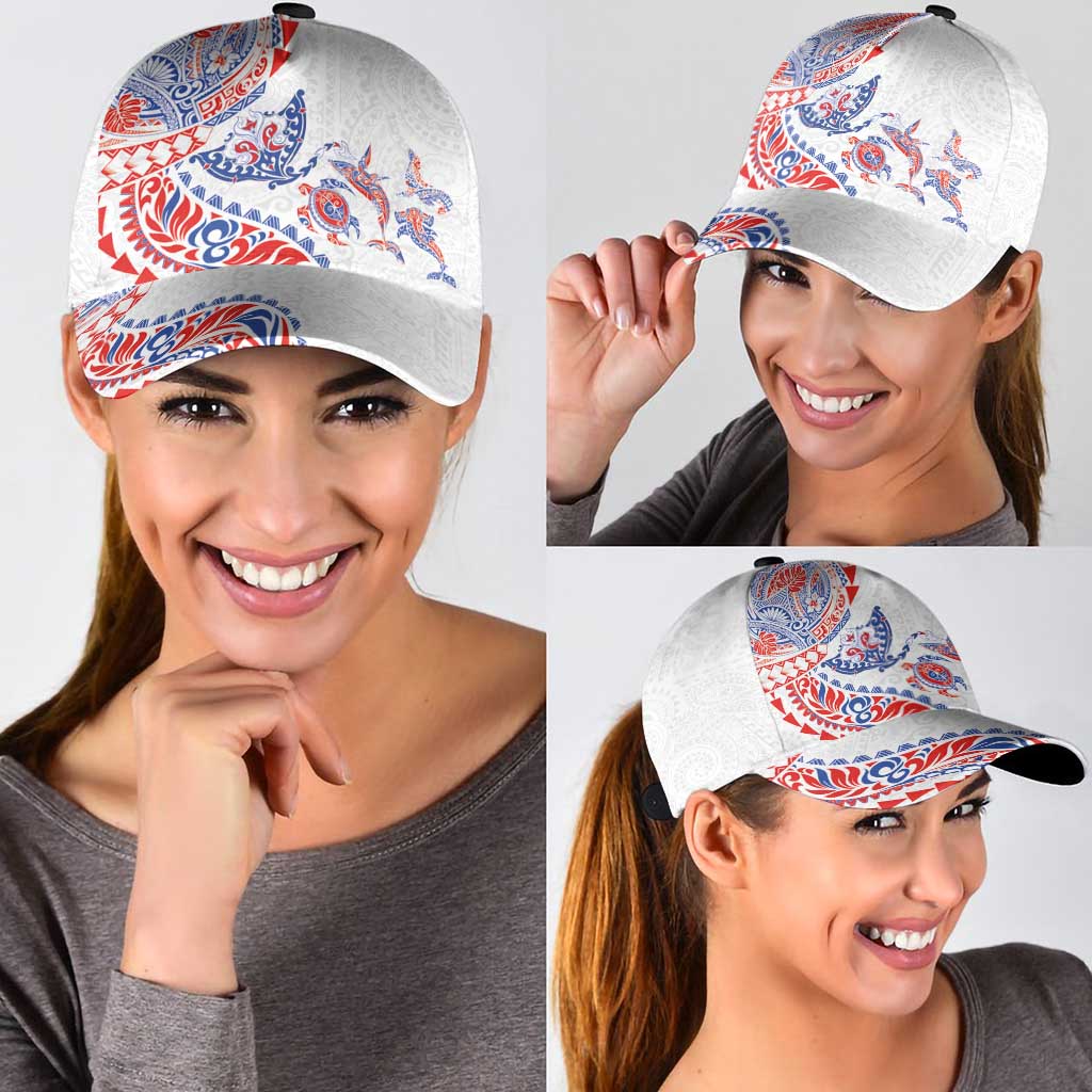 Hawaiian Kakau Tribal Sea Animals Tattoos Classic Cap Hawaii Flag Color Inspired