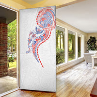 Hawaiian Kakau Tribal Sea Animals Tattoos Door Cover Hawaii Flag Color Inspired LT03 - Polynesian Pride