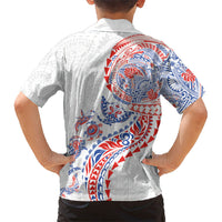 Hawaiian Kakau Tribal Sea Animals Tattoos Family Matching Puletasi and Hawaiian Shirt Hawaii Flag Color Inspired LT03 - Polynesian Pride