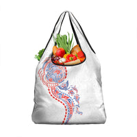 Hawaiian Kakau Tribal Sea Animals Tattoos Grocery Bag Hawaii Flag Color Inspired LT03 1-pack One Size Multicolor - Polynesian Pride