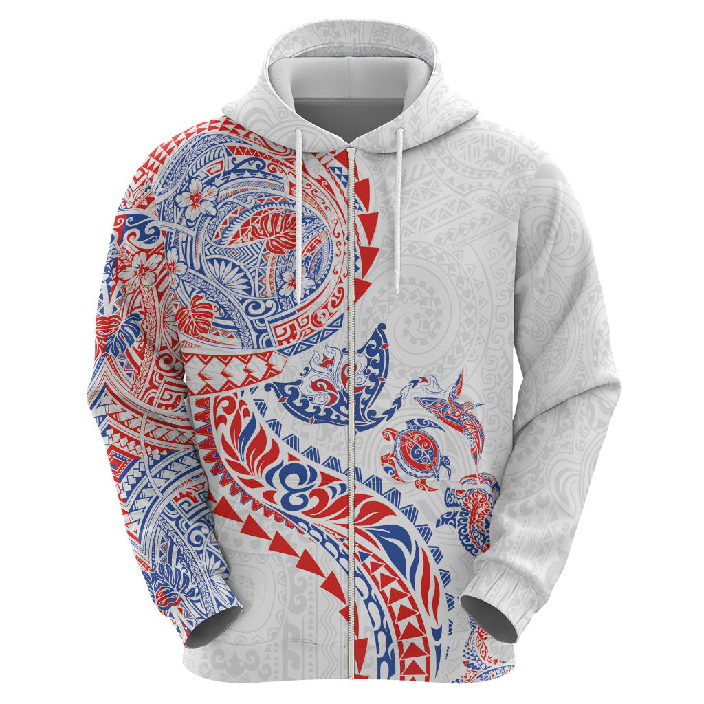 Hawaiian Kakau Tribal Sea Animals Tattoos Hoodie Hawaii Flag Color Inspired LT03 - Polynesian Pride