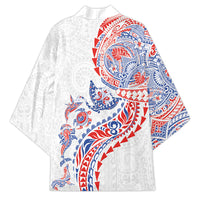 Hawaiian Kakau Tribal Sea Animals Tattoos Kimono Hawaii Flag Color Inspired LT03 - Polynesian Pride