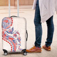Hawaiian Kakau Tribal Sea Animals Tattoos Luggage Cover Hawaii Flag Color Inspired LT03 Multicolor - Polynesian Pride