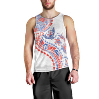 Hawaiian Kakau Tribal Sea Animals Tattoos Men Tank Top Hawaii Flag Color Inspired LT03 - Polynesian Pride