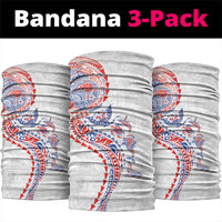 Hawaiian Kakau Tribal Sea Animals Tattoos Neck Gaiter Hawaii Flag Color Inspired LT03 package One Size: 25*50cm Multicolor - Polynesian Pride