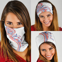 Hawaiian Kakau Tribal Sea Animals Tattoos Neck Gaiter Hawaii Flag Color Inspired LT03 - Polynesian Pride