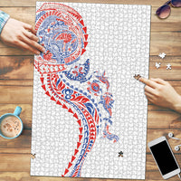 Hawaiian Kakau Tribal Sea Animals Tattoos Puzzle Hawaii Flag Color Inspired LT03 Multicolor - Polynesian Pride