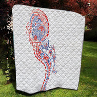 Hawaiian Kakau Tribal Sea Animals Tattoos Quilt Hawaii Flag Color Inspired LT03 - Polynesian Pride