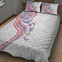 Hawaiian Kakau Tribal Sea Animals Tattoos Quilt Bed Set Hawaii Flag Color Inspired LT03 - Polynesian Pride
