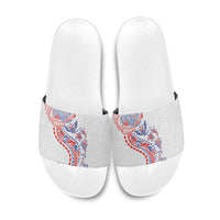 Hawaiian Kakau Tribal Sea Animals Tattoos Slide Sandals Hawaii Flag Color Inspired LT03 Multicolor - Polynesian Pride