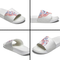 Hawaiian Kakau Tribal Sea Animals Tattoos Slide Sandals Hawaii Flag Color Inspired LT03 - Polynesian Pride