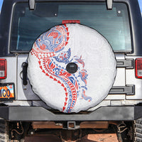 Hawaiian Kakau Tribal Sea Animals Tattoos Spare Tire Cover Hawaii Flag Color Inspired LT03 Multicolor - Polynesian Pride