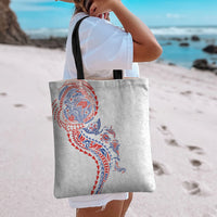 Hawaiian Kakau Tribal Sea Animals Tattoos Tote Bag Hawaii Flag Color Inspired LT03 - Polynesian Pride