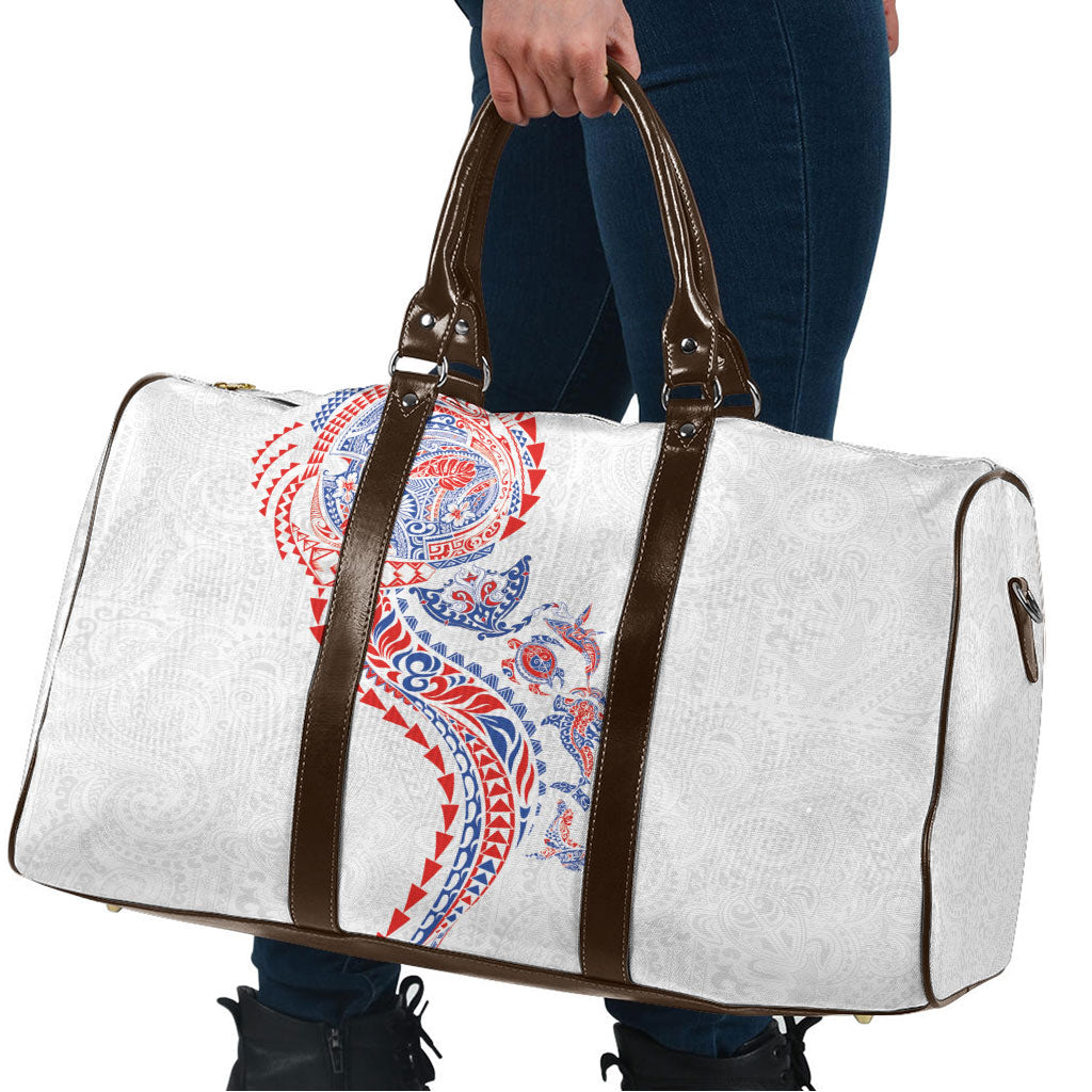 Hawaiian Kakau Tribal Sea Animals Tattoos Travel Bag Hawaii Flag Color Inspired LT03 - Polynesian Pride