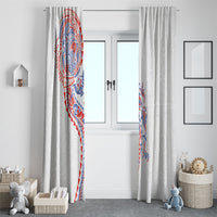 Hawaiian Kakau Tribal Sea Animals Tattoos Window Curtain Hawaii Flag Color Inspired LT03 - Polynesian Pride