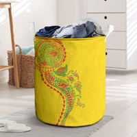 Hawaiian Kakau Tribal Sea Animals Tattoos Laundry Basket Kanaka Maoli Flag Color Inspired LT03 Multicolor - Polynesian Pride