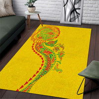 Hawaiian Kakau Tribal Sea Animals Tattoos Area Rug Kanaka Maoli Flag Color Inspired LT03 Multicolor - Polynesian Pride