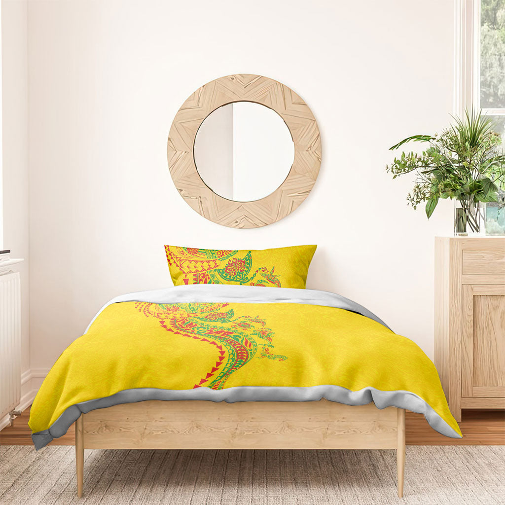 Hawaiian Kakau Tribal Sea Animals Tattoos Bedding Set Kanaka Maoli Flag Color Inspired LT03 - Polynesian Pride