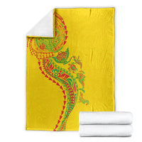 Hawaiian Kakau Tribal Sea Animals Tattoos Blanket Kanaka Maoli Flag Color Inspired LT03 - Polynesian Pride
