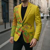 Hawaiian Kakau Tribal Sea Animals Tattoos Blazer Kanaka Maoli Flag Color Inspired LT03 - Polynesian Pride