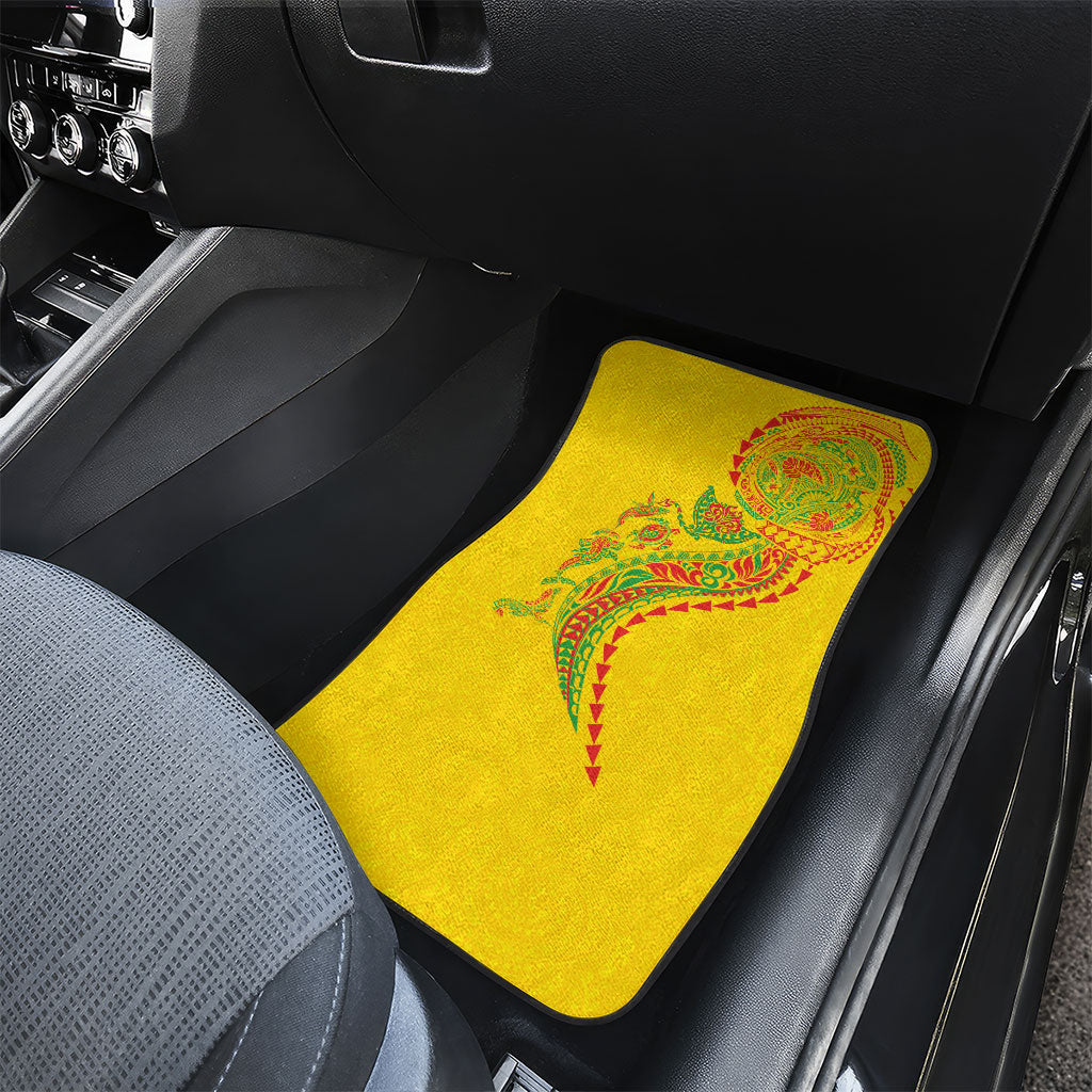 Hawaiian Kakau Tribal Sea Animals Tattoos Car Mats Kanaka Maoli Flag Color Inspired LT03 - Polynesian Pride