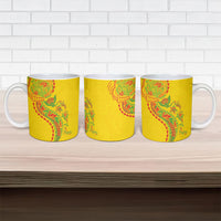 Hawaiian Kakau Tribal Sea Animals Tattoos Ceramic Mug Kanaka Maoli Flag Color Inspired LT03 - Polynesian Pride