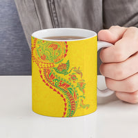 Hawaiian Kakau Tribal Sea Animals Tattoos Ceramic Mug Kanaka Maoli Flag Color Inspired LT03 - Polynesian Pride
