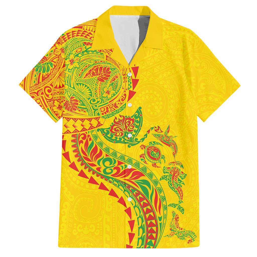 Hawaiian Kakau Tribal Sea Animals Tattoos Hawaiian Shirt Kanaka Maoli Flag Color Inspired LT03 Multicolor - Polynesian Pride