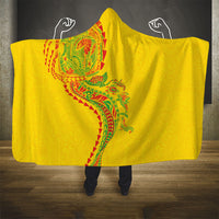 Hawaiian Kakau Tribal Sea Animals Tattoos Hooded Blanket Kanaka Maoli Flag Color Inspired LT03 - Polynesian Pride