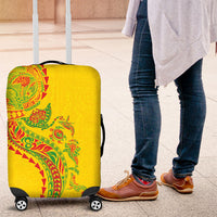 Hawaiian Kakau Tribal Sea Animals Tattoos Luggage Cover Kanaka Maoli Flag Color Inspired LT03 Multicolor - Polynesian Pride