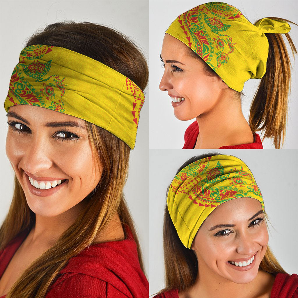 Hawaiian Kakau Tribal Sea Animals Tattoos Neck Gaiter Kanaka Maoli Flag Color Inspired LT03 - Polynesian Pride