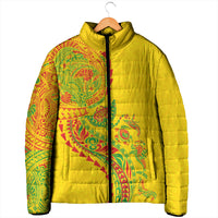 Hawaiian Kakau Tribal Sea Animals Tattoos Padded Jacket Kanaka Maoli Flag Color Inspired LT03 - Polynesian Pride
