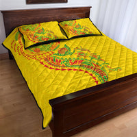Hawaiian Kakau Tribal Sea Animals Tattoos Quilt Bed Set Kanaka Maoli Flag Color Inspired LT03 - Polynesian Pride