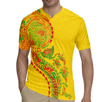 Hawaiian Kakau Tribal Sea Animals Tattoos Rugby Jersey Kanaka Maoli Flag Color Inspired LT03 - Polynesian Pride