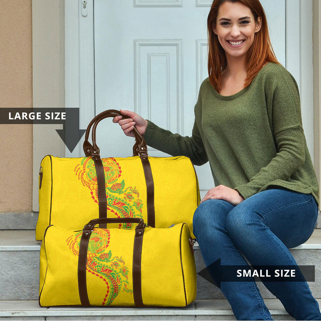 Hawaiian Kakau Tribal Sea Animals Tattoos Travel Bag Kanaka Maoli Flag Color Inspired LT03 - Polynesian Pride