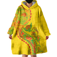 Hawaiian Kakau Tribal Sea Animals Tattoos Wearable Blanket Hoodie Kanaka Maoli Flag Color Inspired LT03 - Polynesian Pride