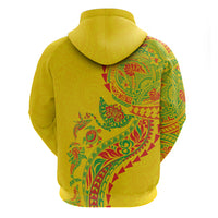Hawaiian Kakau Tribal Sea Animals Tattoos Zip Hoodie Kanaka Maoli Flag Color Inspired LT03 - Polynesian Pride