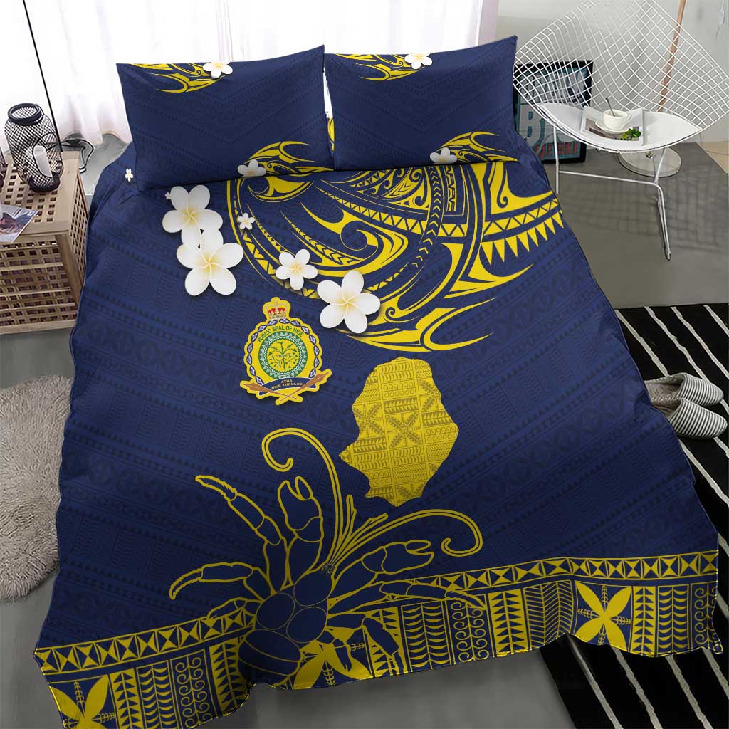 Niue Independence Day Bedding Set Hiapo Pattern Fiti Pua and Uga LT03 - Polynesian Pride