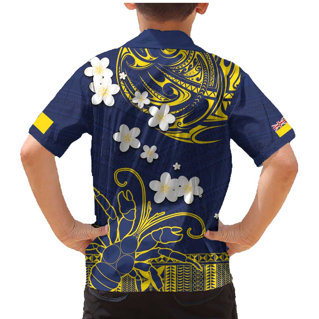 Niue Independence Day Family Matching Mermaid Dress and Hawaiian Shirt Hiapo Pattern Fiti Pua and Uga LT03 - Polynesian Pride