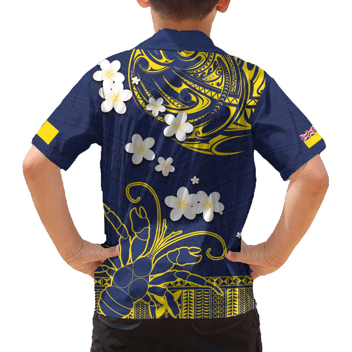 Niue Independence Day Family Matching Puletasi and Hawaiian Shirt Hiapo Pattern Fiti Pua and Uga LT03 - Polynesian Pride