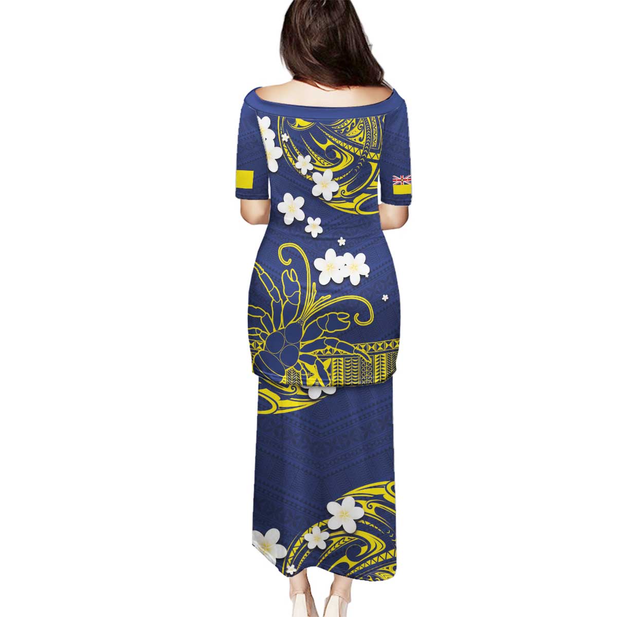 Niue Independence Day Family Matching Puletasi and Hawaiian Shirt Hiapo Pattern Fiti Pua and Uga LT03 - Polynesian Pride