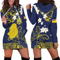 Niue Independence Day Hoodie Dress Hiapo Pattern Fiti Pua and Uga LT03 - Polynesian Pride