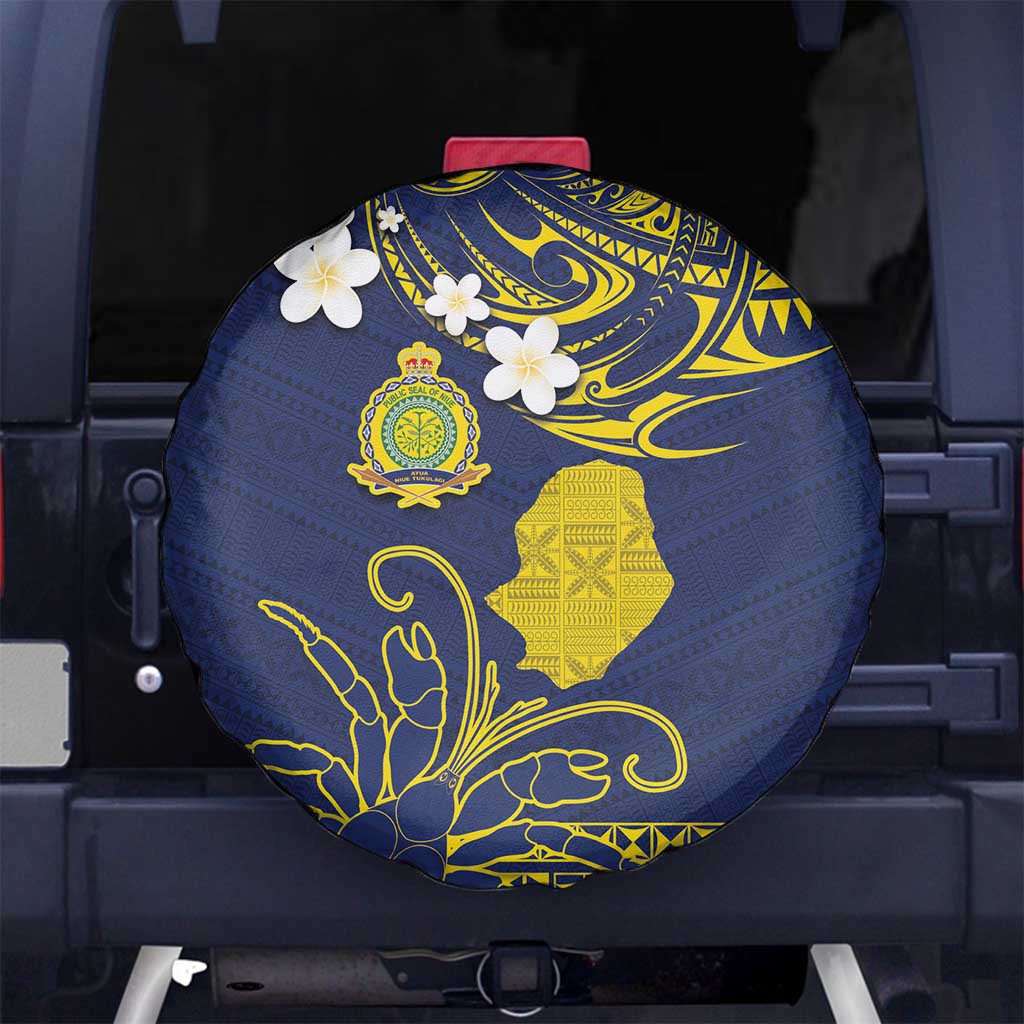 Niue Independence Day Spare Tire Cover Hiapo Pattern Fiti Pua and Uga LT03 - Polynesian Pride
