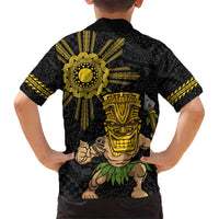 Hawaii and Philippines Together Hawaiian Shirt Warrior Tiki Mask and Filipino Sun Polynesian Style LT03 - Polynesian Pride