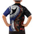 Fiji and Australia Together Family Matching Mermaid Dress and Hawaiian Shirt Kangaroo Aboriginal with Tribal Tapa Hibiscus Half Style - Polynesian Pride