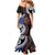 Fiji and Australia Together Family Matching Mermaid Dress and Hawaiian Shirt Kangaroo Aboriginal with Tribal Tapa Hibiscus Half Style - Polynesian Pride
