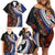 Fiji and Australia Together Family Matching Off Shoulder Short Dress and Hawaiian Shirt Kangaroo Aboriginal with Tribal Tapa Hibiscus Half Style - Polynesian Pride