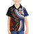 Fiji and Australia Together Kid Hawaiian Shirt Kangaroo Aboriginal with Tribal Tapa Hibiscus Half Style - Polynesian Pride