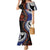 Fiji and Australia Together Mermaid Dress Kangaroo Aboriginal with Tribal Tapa Hibiscus Half Style - Polynesian Pride